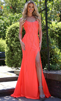 Tangerine Formal Long Dress G1052 By Colors Dress