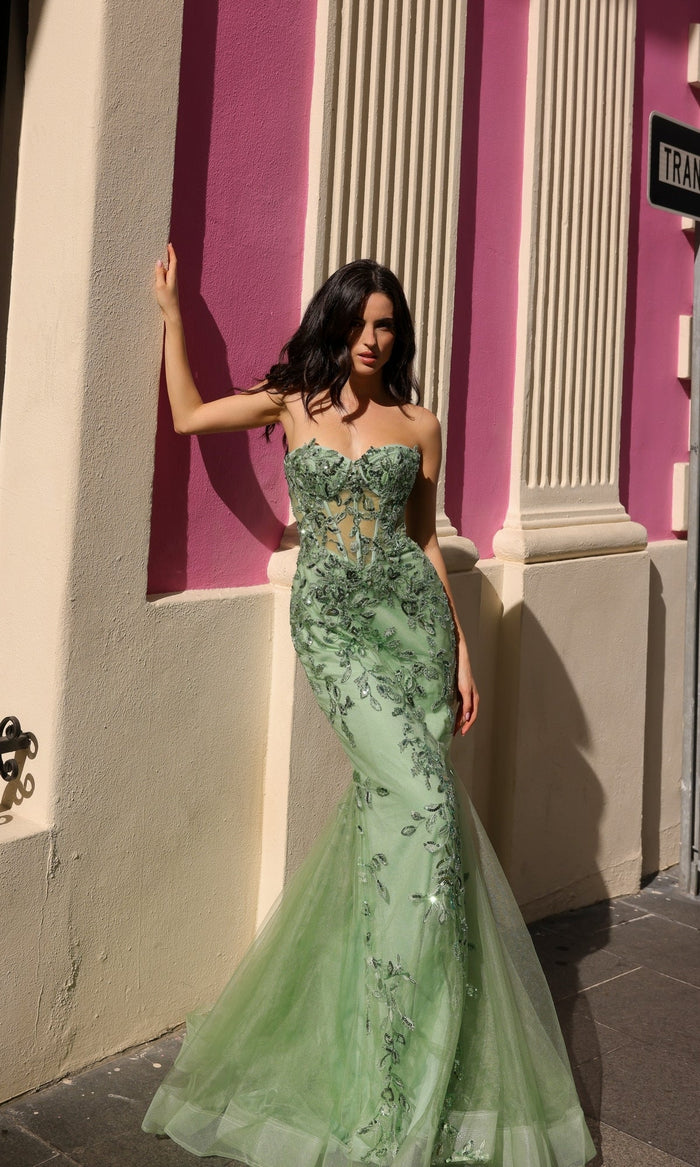Sage Green Formal Long Dress G1258 By Nox Anabel