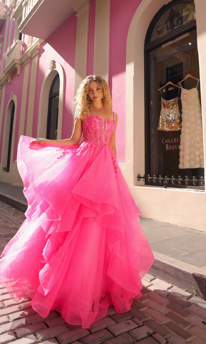 Hot Pink Formal Long Dress H1351 By Nox Anabel
