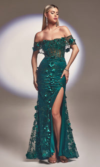 Emerald Long Formal Dress J832 by Ladivine