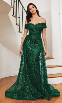Emerald Long Formal Dress J836 by Ladivine