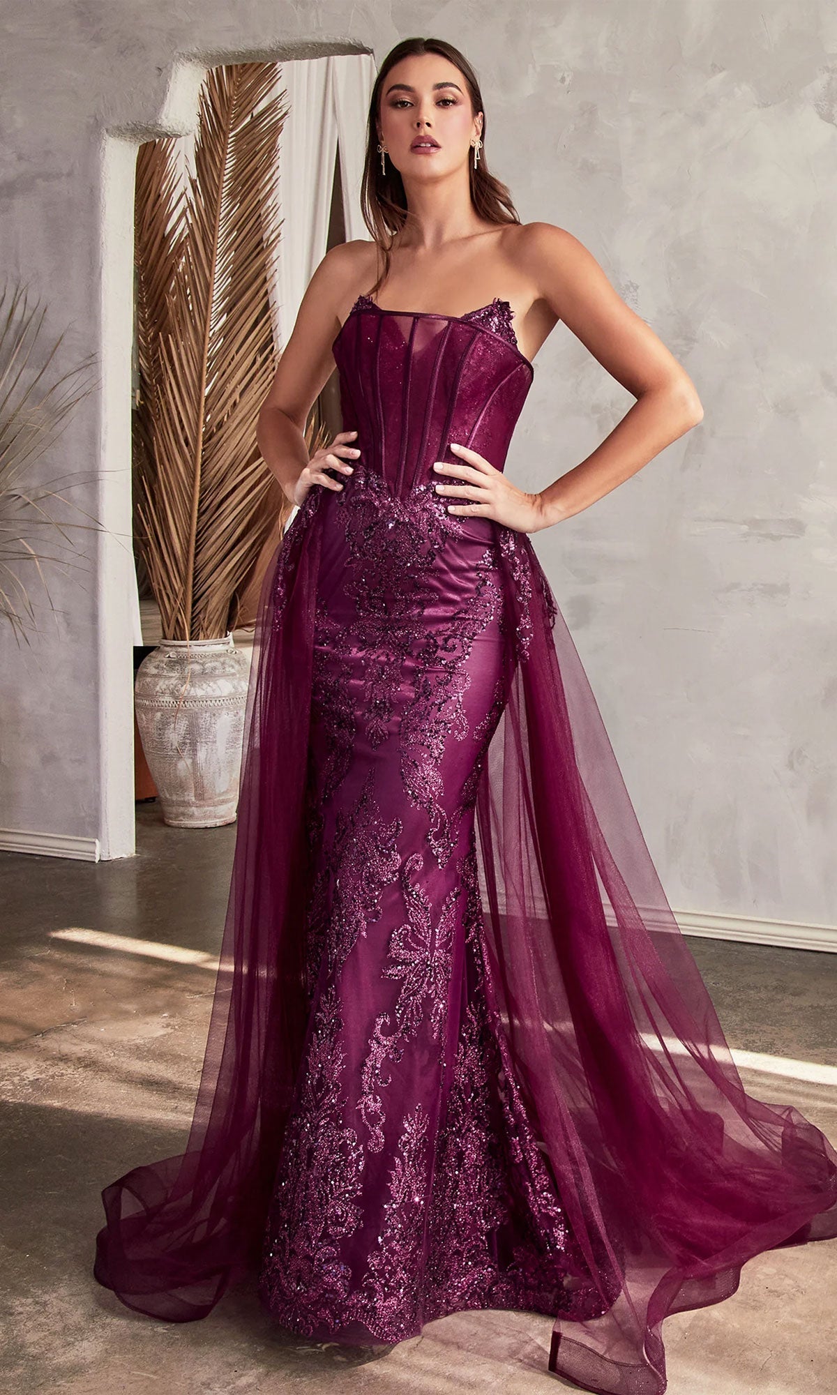 Ladivine Dress J858, Formal Evening Gown Lapis Blue / 6