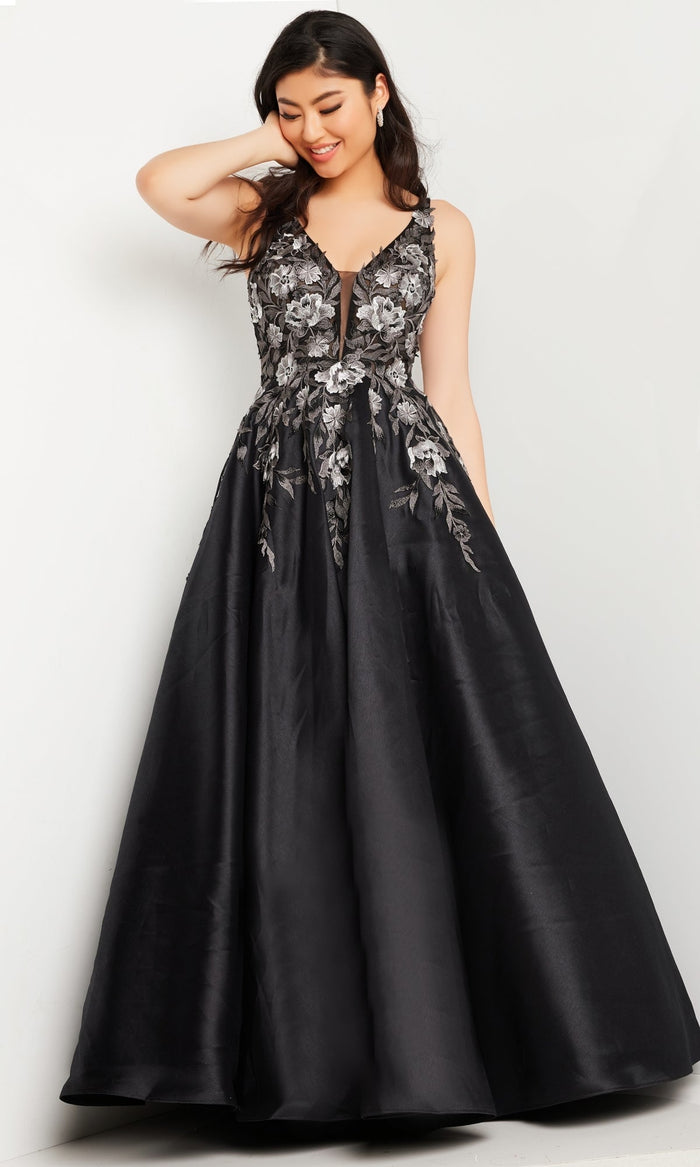 Black Formal Long Dress JVN37485 By JVN by Jovani