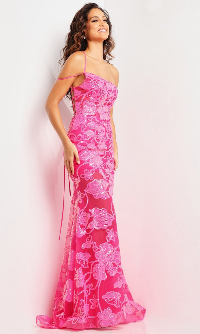 Hot Pink Formal Long Dress JVN38463 By JVN by Jovani
