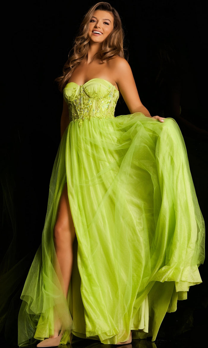 Lime Formal Long Dress JVN38656 By JVN by Jovani