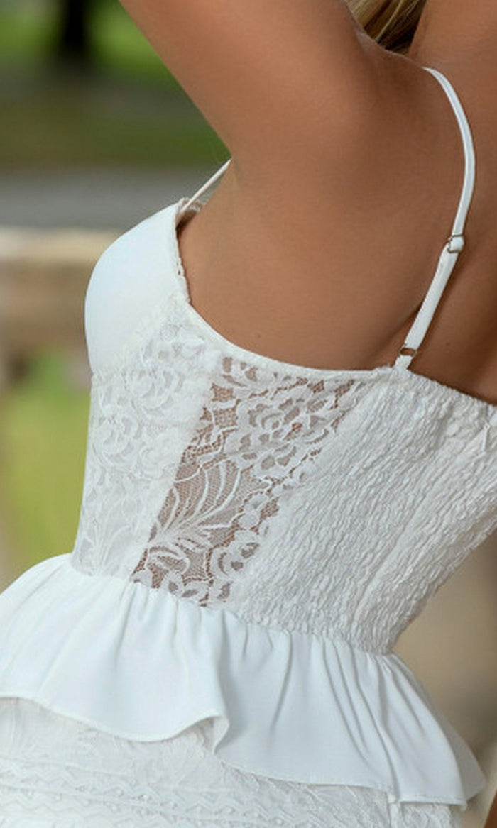  Kiara by Velvi Corset White Short Dress