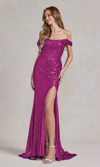 Fuchsia Long Formal Dress R1203