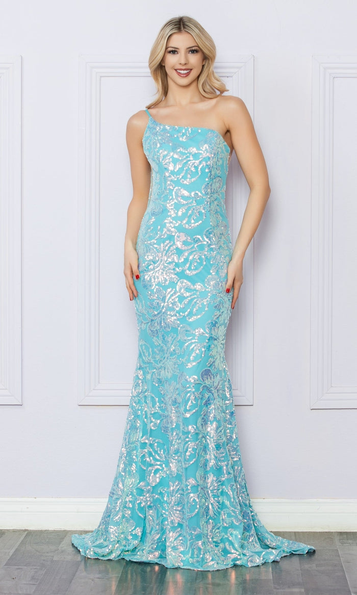 Aqua Blue Formal Long Dress R1308 By Nox Anabel
