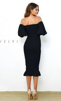  Skyla by Velvi Midi Wedding Guest Dress