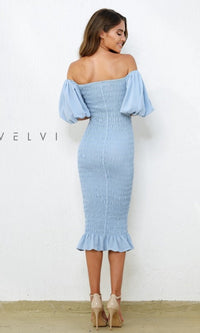  Skyla by Velvi Midi Wedding Guest Dress