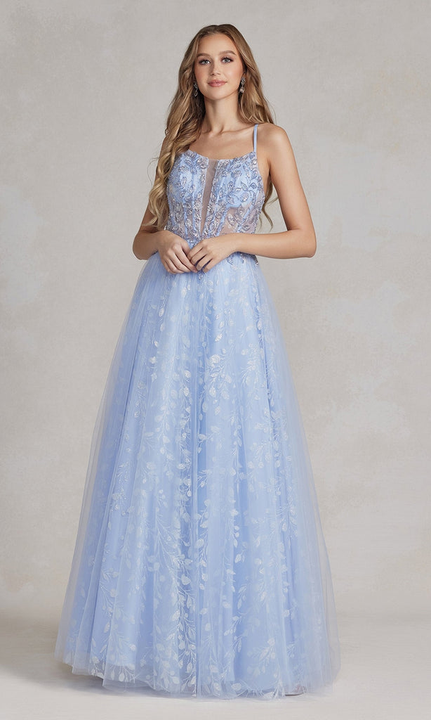 periwinkle prom dress Rachel Allan 70915 Long Slit Formal Prom Dress