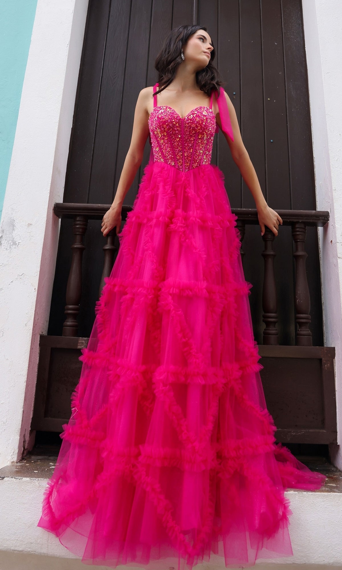 Nox Anabel T1340 Prom Dress - Fuchsia | NewYorkDress Nox Anabel T1340 Prom Dress - Fuchsia | NewYorkDress