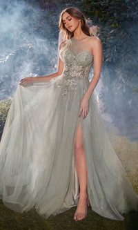 Sage Formal Long Dress A1259 By Andrea and Leo