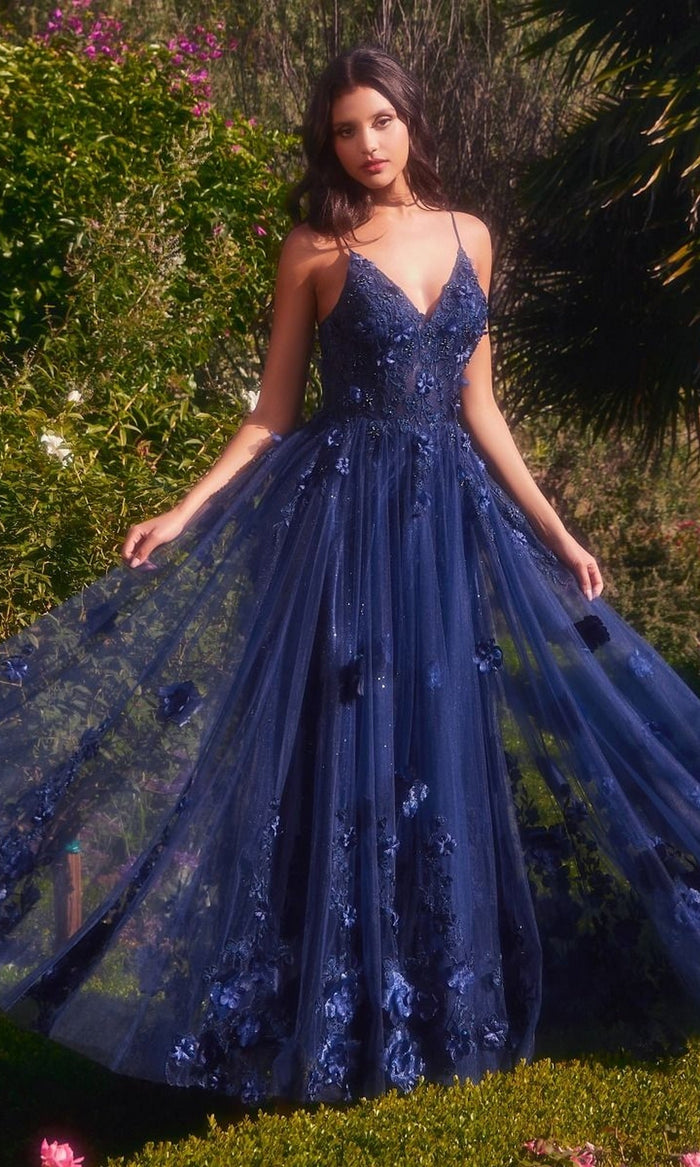 Navy Formal Long Dress A1326 By Andrea and Leo