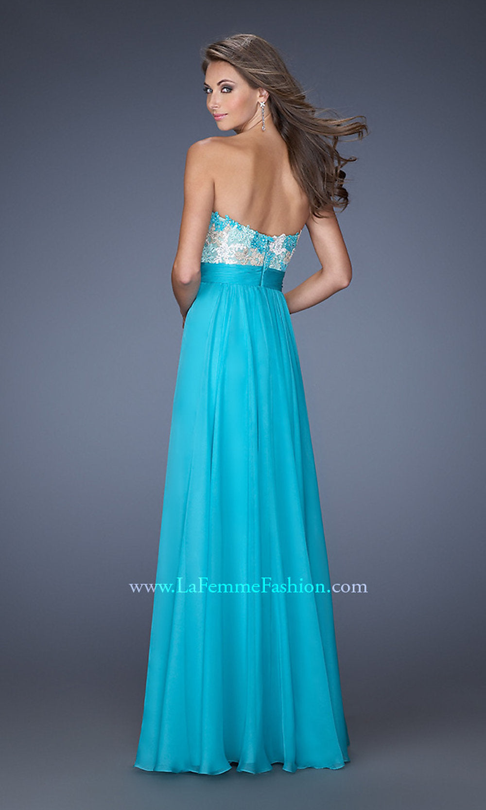  Long Strapless Sweetheart Dress