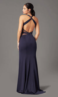  PromGirl Fitted Prom Dress with Illusion Cut Outs