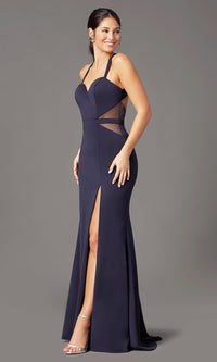  PromGirl Fitted Prom Dress with Illusion Cut Outs