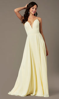  PromGirl Long Chiffon Formal Prom Dress with Train
