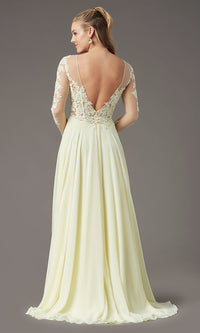  Long-Sleeve Long Formal Prom Dress by PromGirl