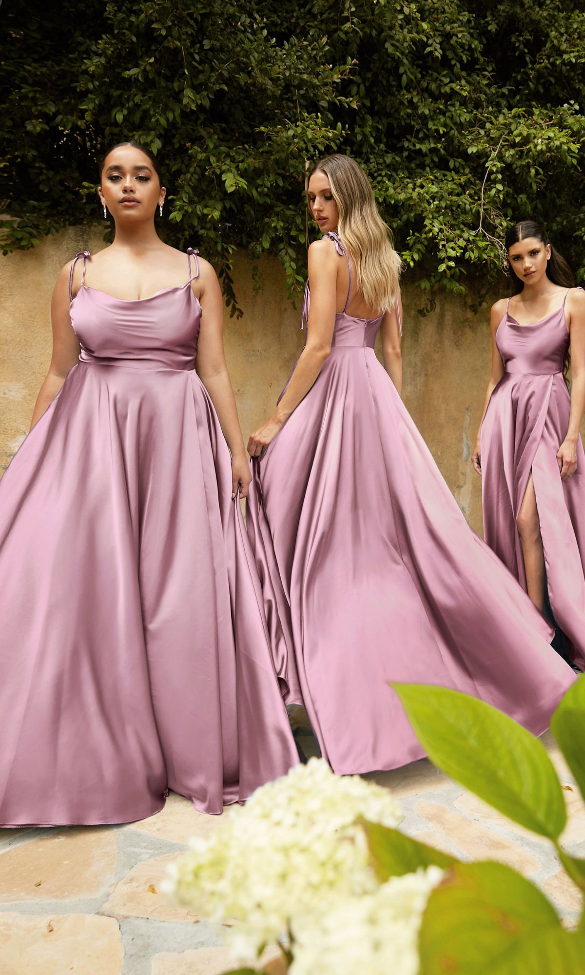 Mauve Long Formal Dress BD104 by Ladivine