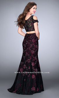  Two-Piece La Femme Lace Dress