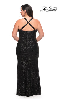 plus size black sequin prom dress Plus Size Elegant Sweetheart Long Sleeve Prom Dresses Black / 4X