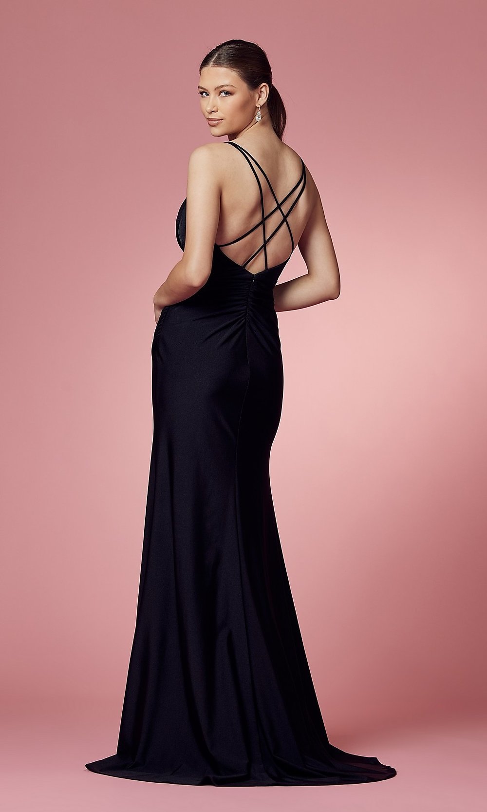 Alex Evenings Flutter Sleeve V-Neck Sequin Empire Waist Gown | Dillard's