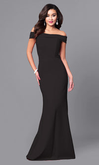 Black Off-the-Shoulder Military Ball Dress