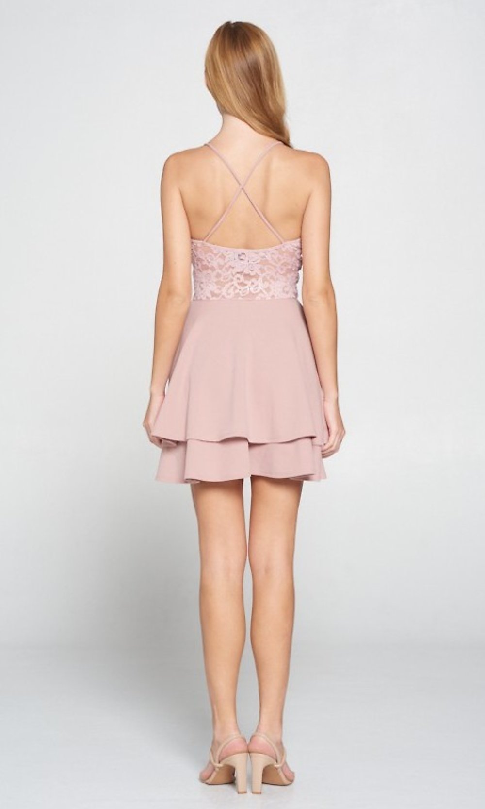  Short Blush Pink Wedding-Guest Party Dress