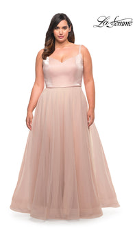 Blush La Femme Long A-Line Plus-Size Prom Dress