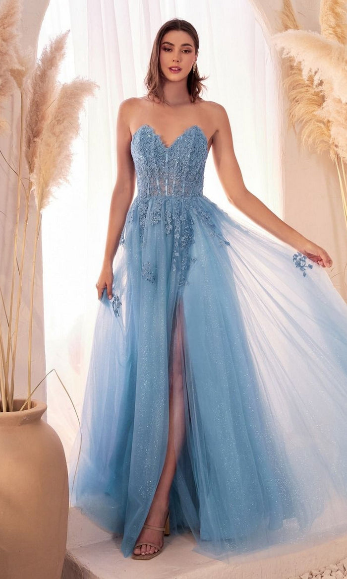 Blue Formal Long Dress C148 By Ladivine