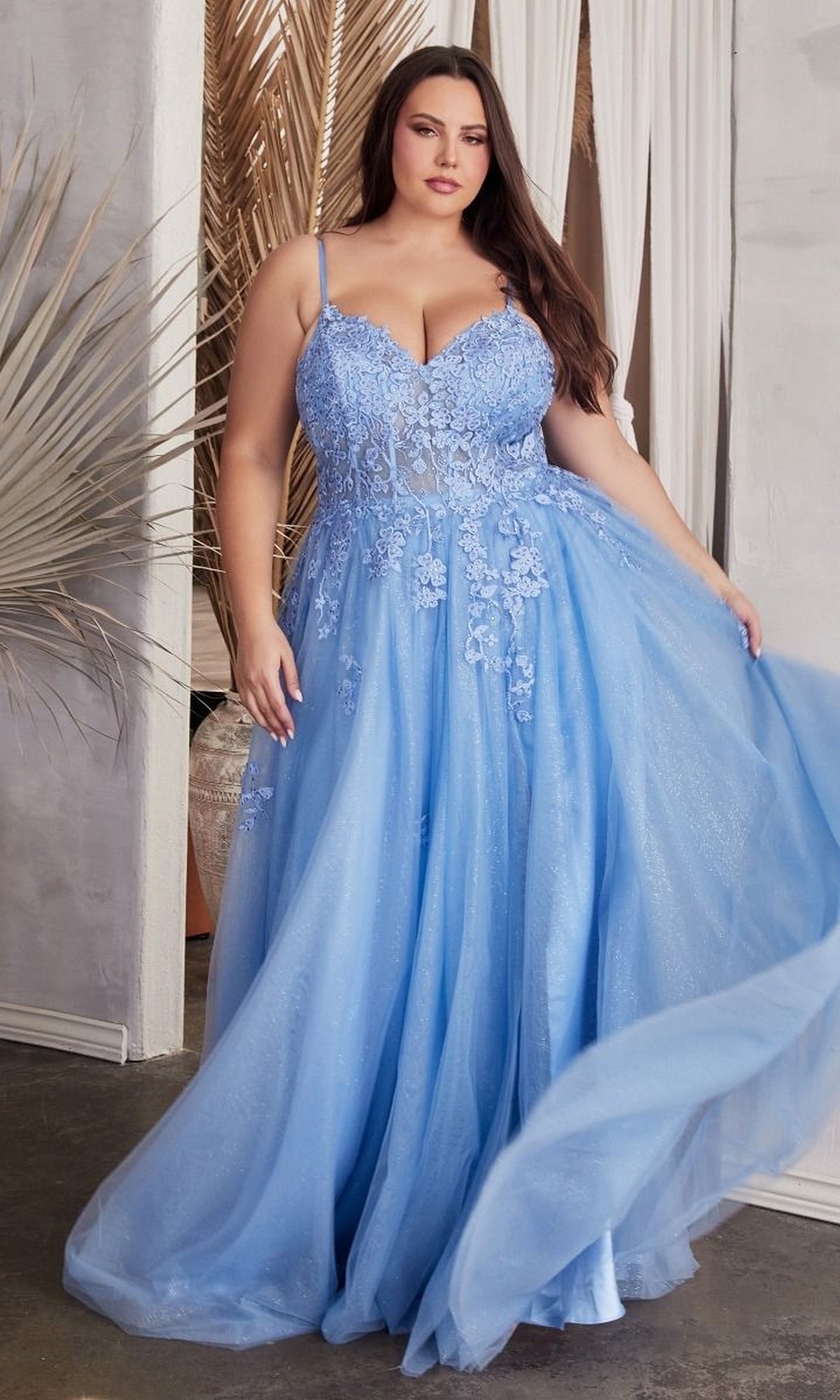 Blue Formal Long Dress C148C By Ladivine