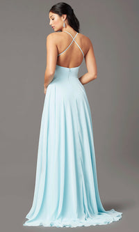  Long Square-Neck Formal Prom Dress by PromGirl