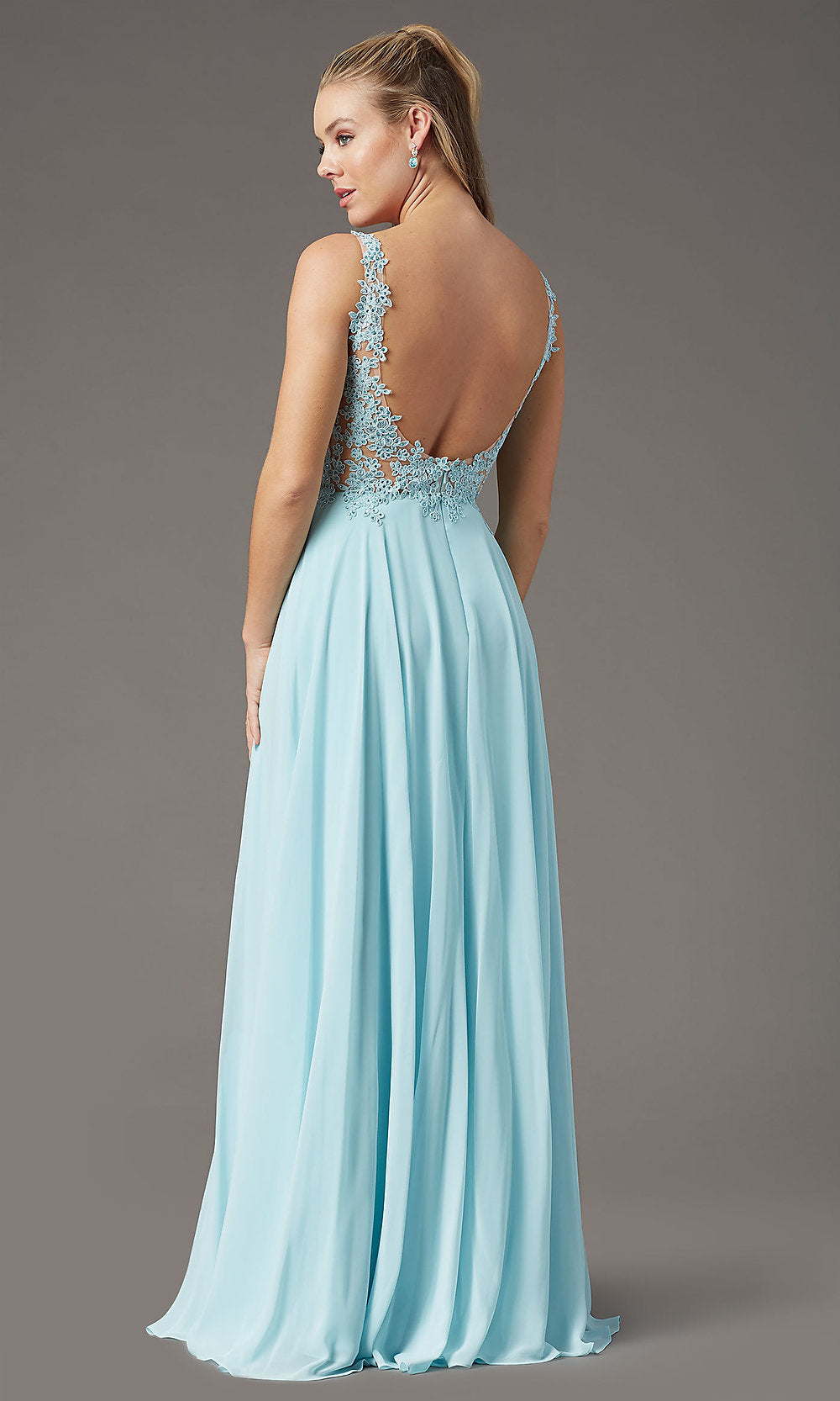  Beaded-Bodice PromGirl Long Formal Prom Dress