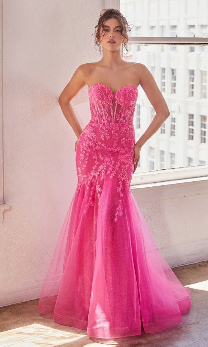 Hot Pink Formal Long Dress CB139 By Ladivine