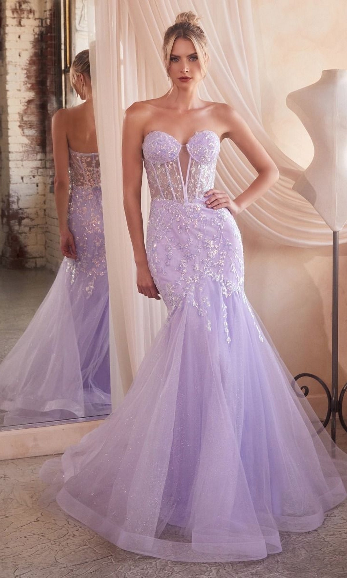 Ladivine CB139CL Prom Dress - Lavender | NewYorkDress Ladivine CB139CL Prom Dress - Lavender | NewYorkDress
