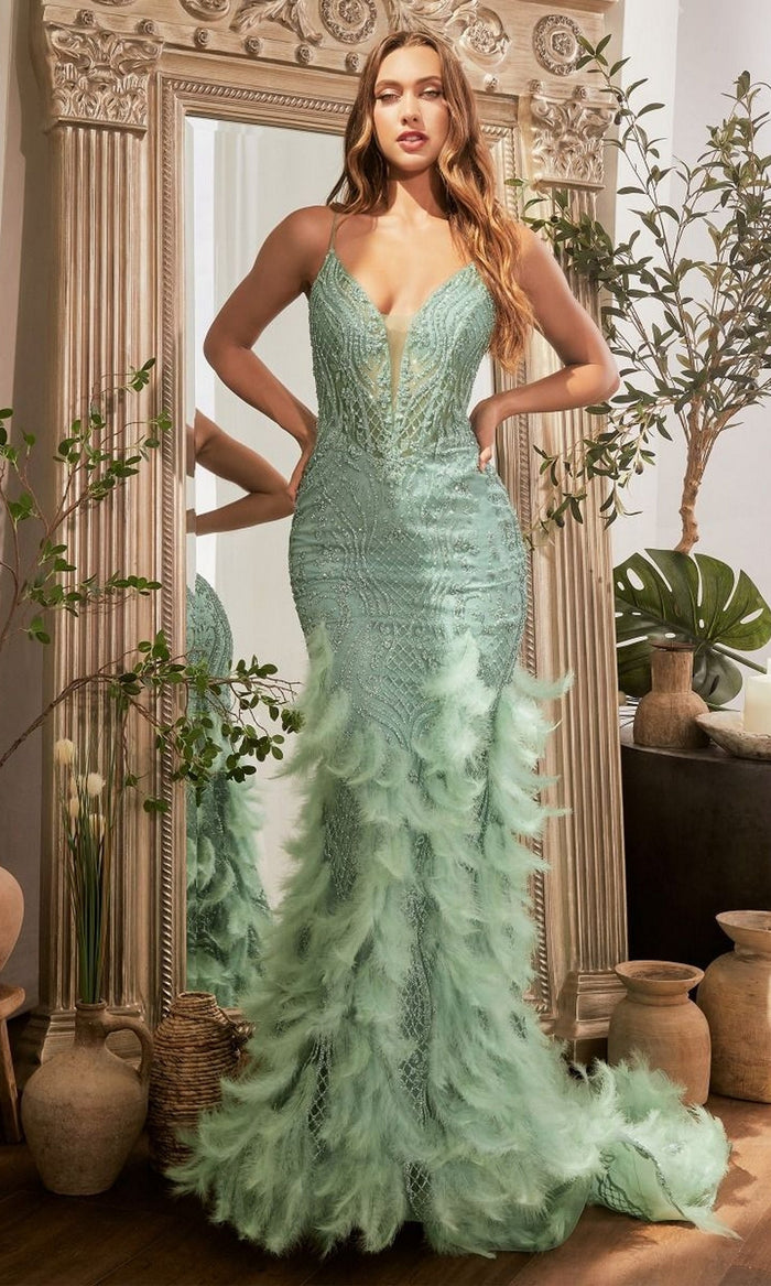 Sage Formal Long Dress CC1608 By Ladivine