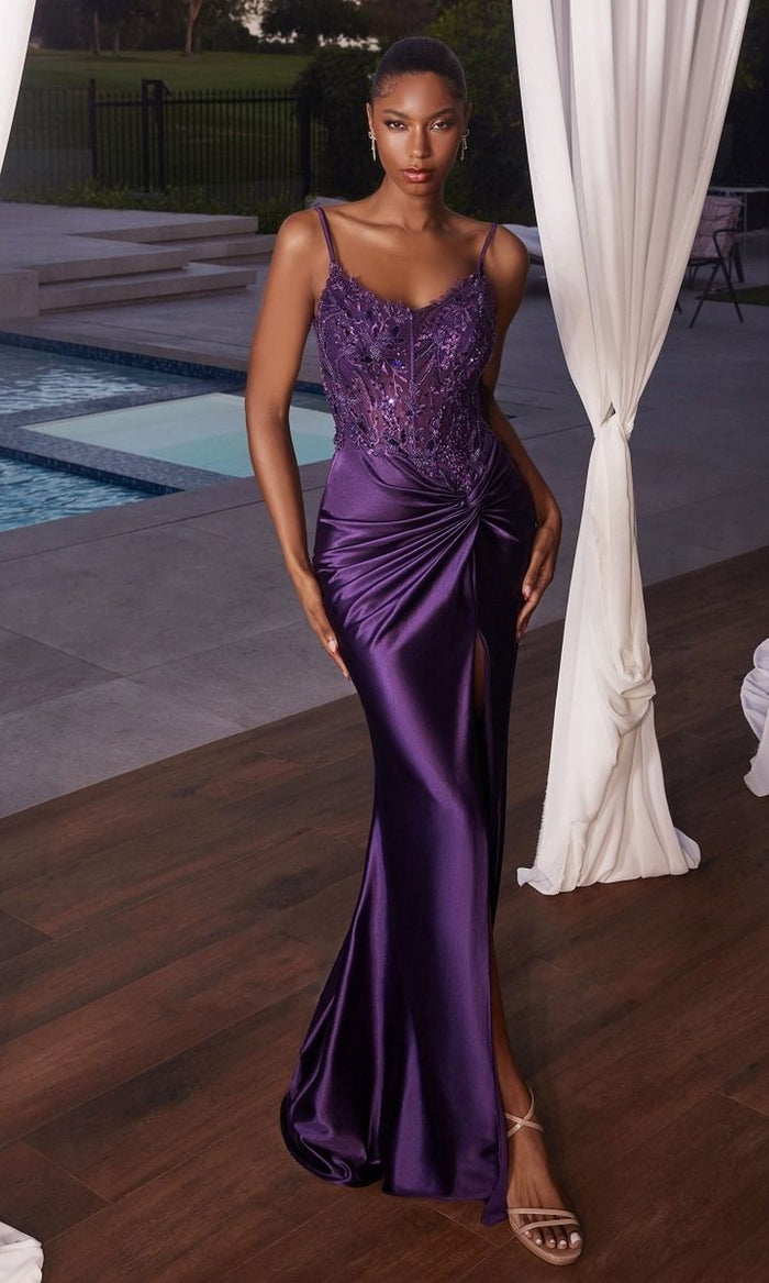 Purple Formal Long Dress CD0176 By Ladivine