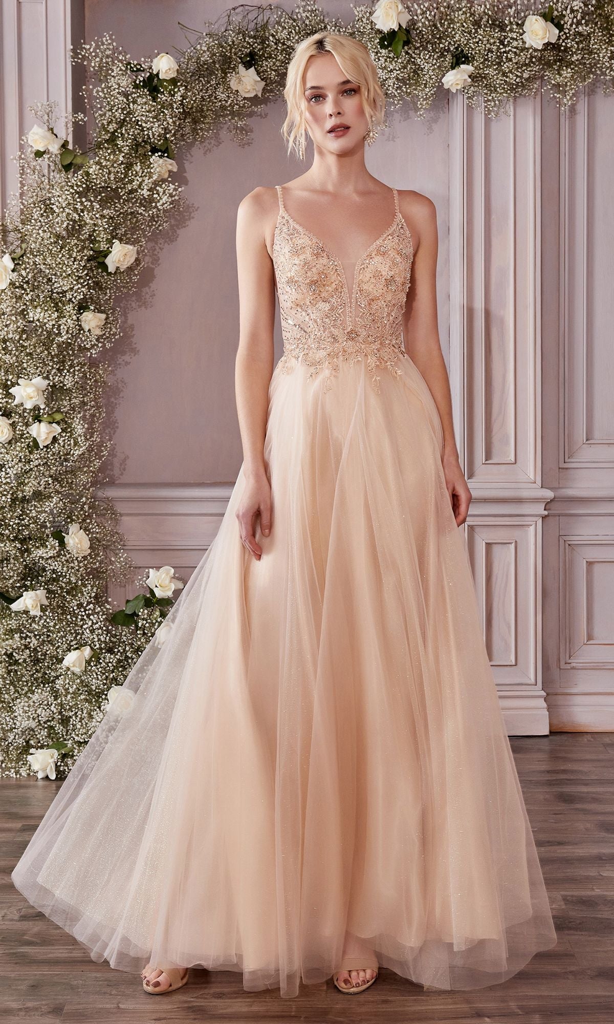 ladivine champagne dress Ladivine CD759 Dress