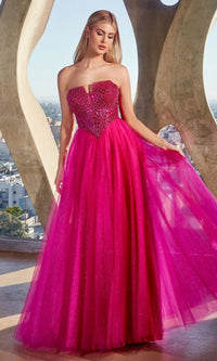 Magenta Long Formal Dress CD0217 by Ladivine