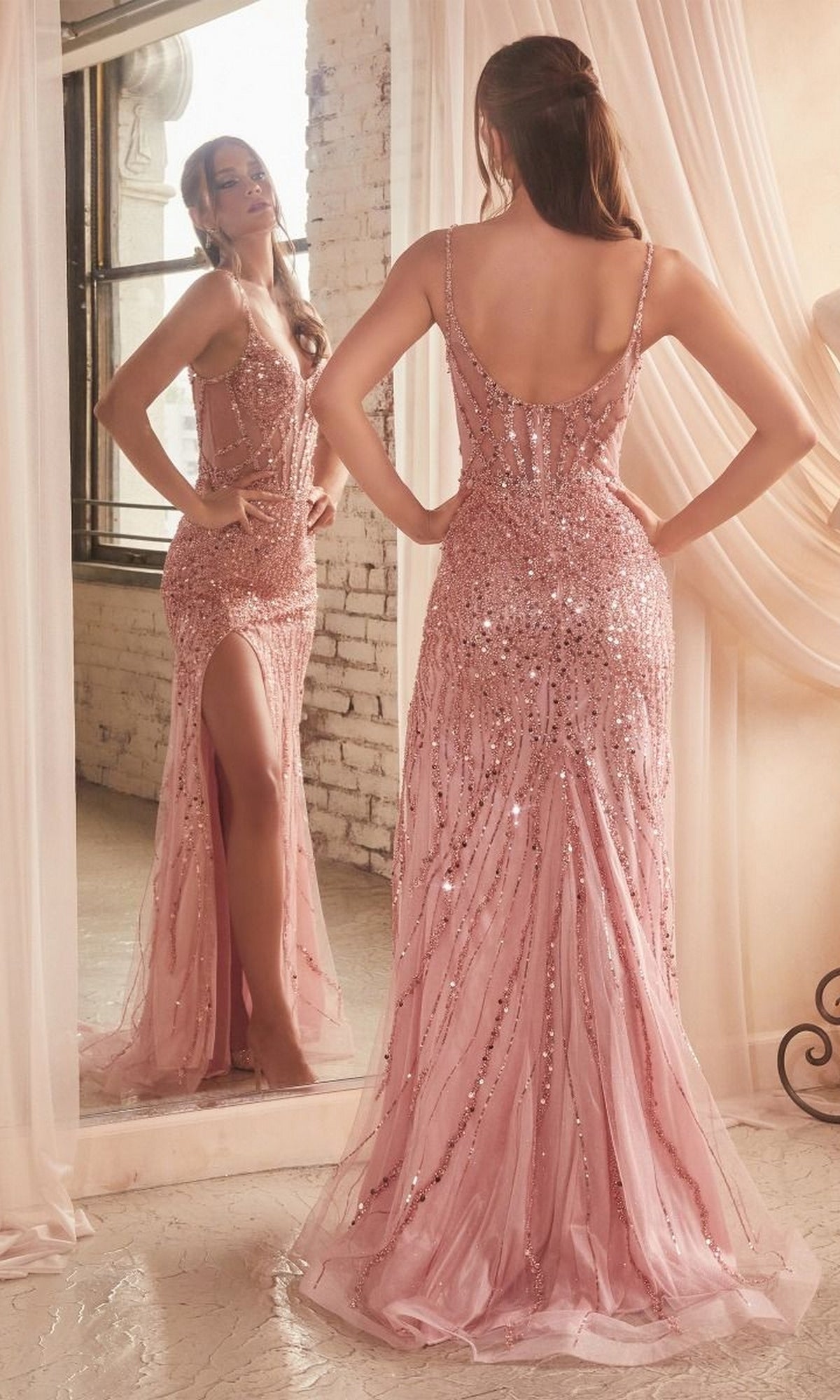 Ladivine CD0220 Formal Long Dress Black / 8