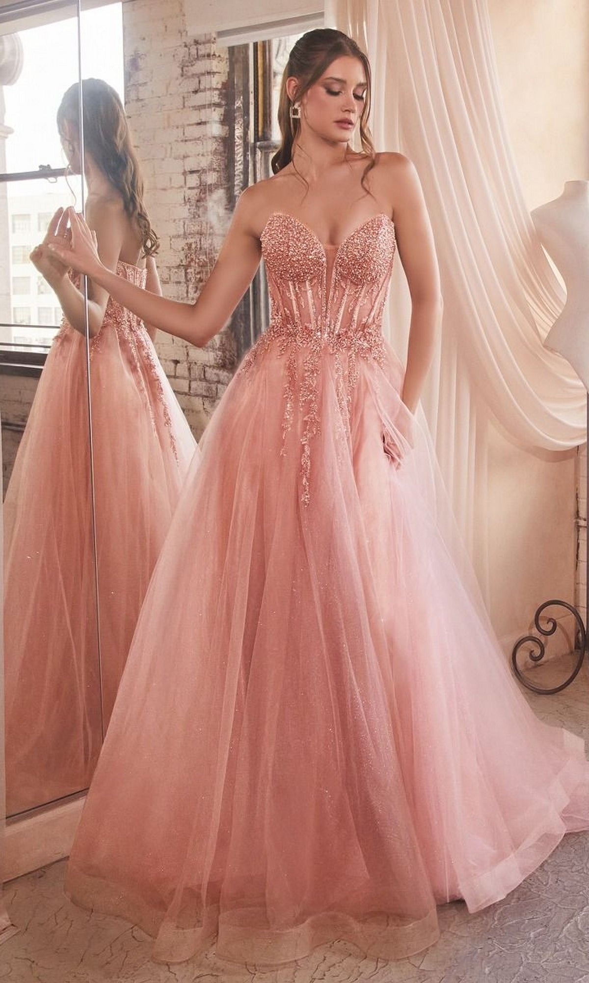 Shein Pink Dress Long Sleeve Ladivine CD0230 Dress Rose Gold 10 Shein Pink Dress Long Sleeve Ladivine CD0230 Dress Rose Gold 10