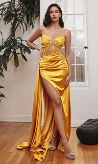 Marigold Long Formal Dress CD269 by Ladivine