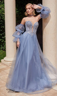 Azure Formal Long Dress CD830 By Ladivine