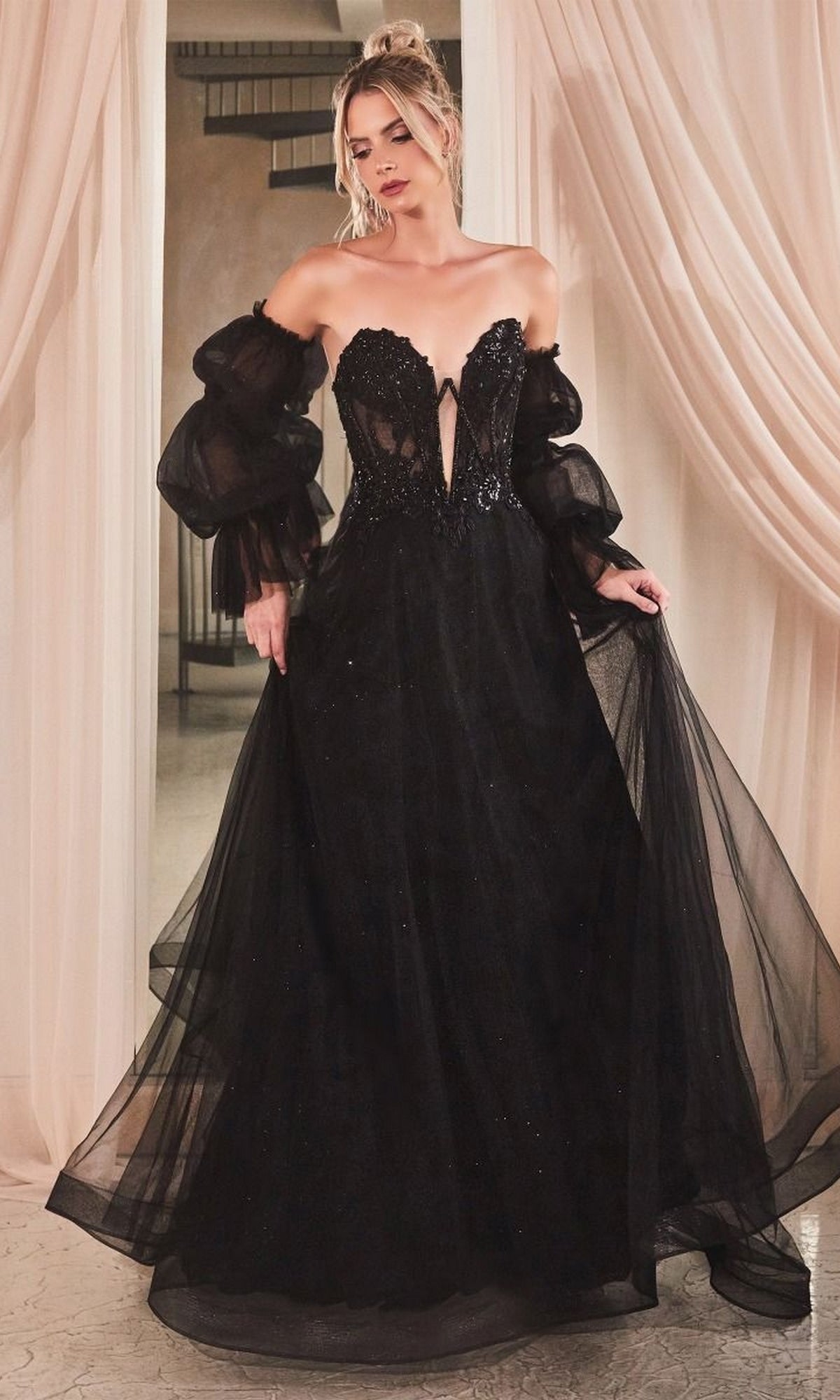 LaDivine CD830 Prom Dress - Black | NewYorkDress LaDivine CD830 Prom Dress - Black | NewYorkDress