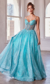 Aqua Blue Formal Long Dress CD832 By Ladivine