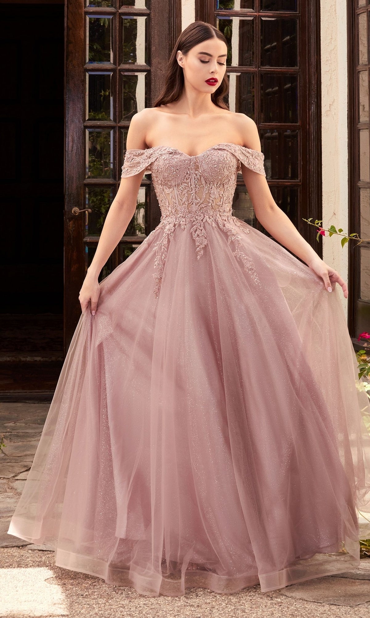 dress gown Long Formal Dress CD961 by Ladivine Mauve / 2