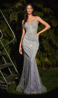 Light Blue Long Formal Dress CD968 by Ladivine