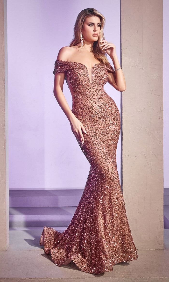 Rosewood Long Formal Dress CD975 by Ladivine