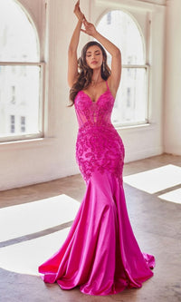 Fuchsia Formal Long Dress CDS470 By Ladivine